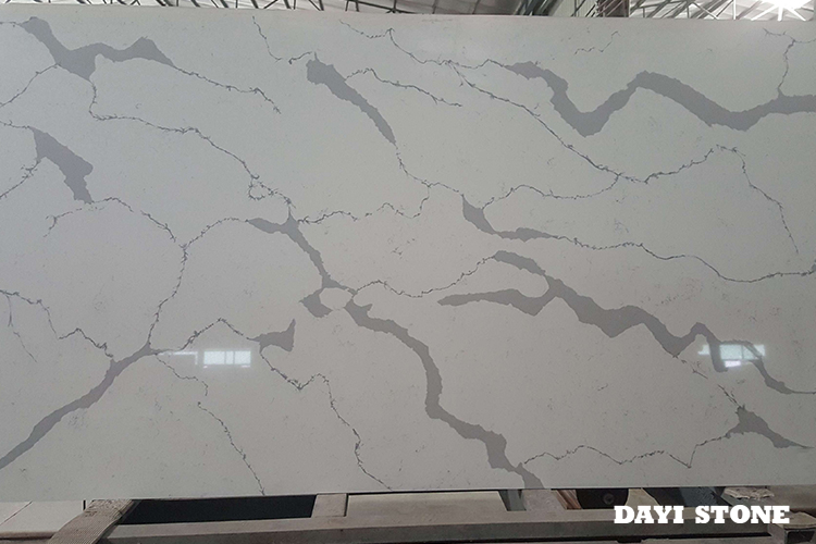 Calacatta Laza Quartz Slab - Dayi Stone